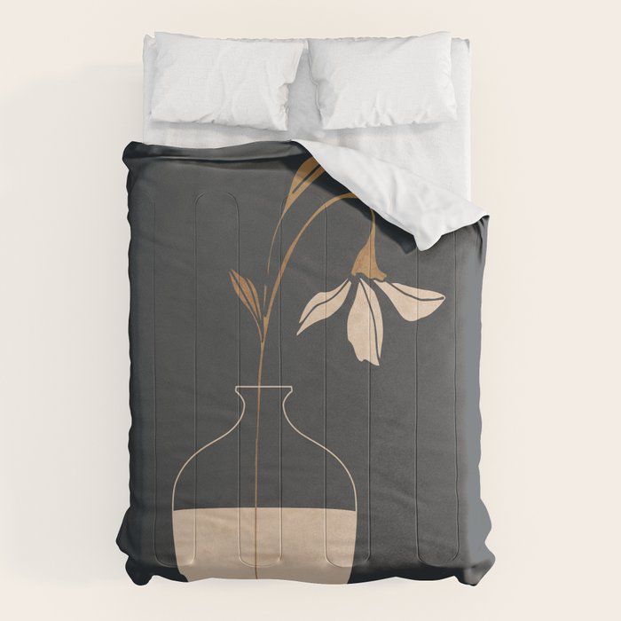 Minimal Abstract Art Vase Flower 3 Comforter Gallery Image 6