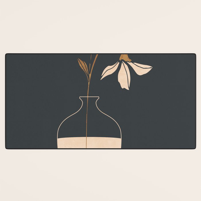Minimal Abstract Art Vase Flower 3 Desk Mat Gallery Image 3