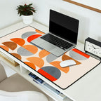 Mid-Century Geometric Red Gray Burnt Orange I Desk Mat Gallery Image 2