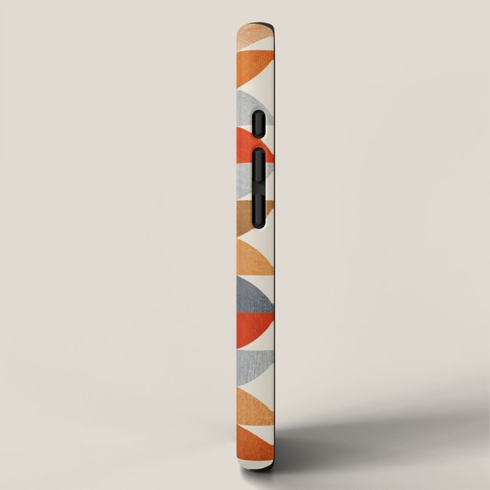 Mid-Century Geometric Red Gray Burnt Orange I iPhone Case Gallery Image 2