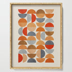 Mid-Century Geometric Red Gray Burnt Orange I Serving Tray Gallery Image 1