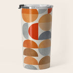 Mid-Century Geometric Red Gray Burnt Orange I Travel Mug Gallery Image 3