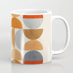 Mid-Century Geometric Red Gray Burnt Orange I Coffee Mug Gallery Image 1