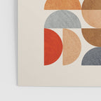 Mid-Century Geometric Red Gray Burnt Orange I Poster Gallery Image 3