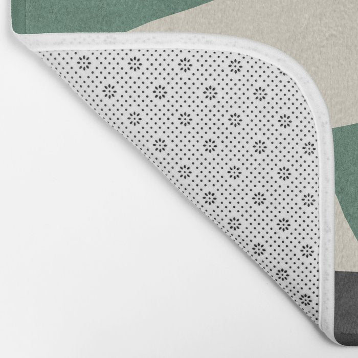 Graphic Edge Shapes - Green Bath Mat Gallery Image 2