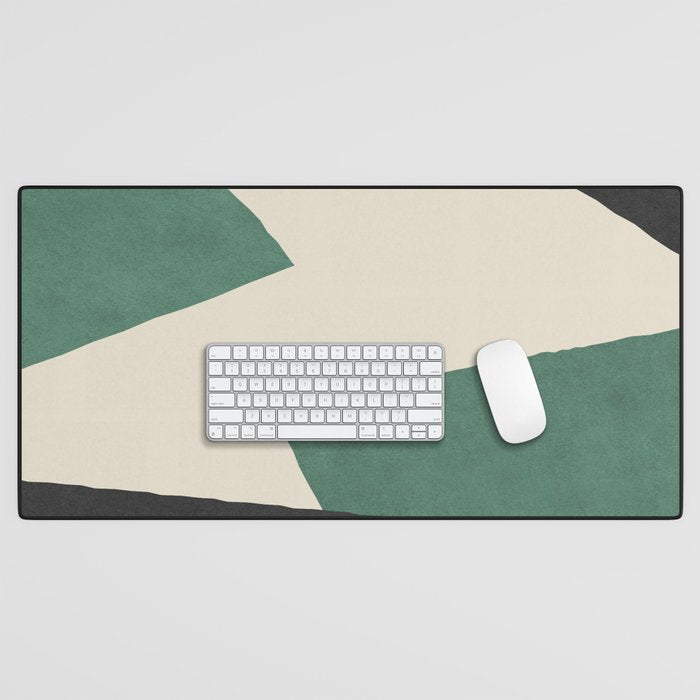 Graphic Edge Shapes - Green Desk Mat Gallery Image 1