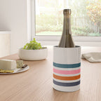 Blanket Stripe - silver grey with pink Wine Chiller Gallery Image 4