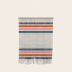Blanket Stripe - silver grey with pink Wall Hanging Gallery Image 1