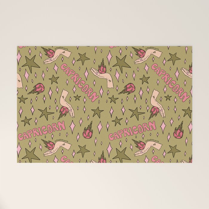 Capricorn Dragon Fruit Print Welcome Mat Gallery Image 1