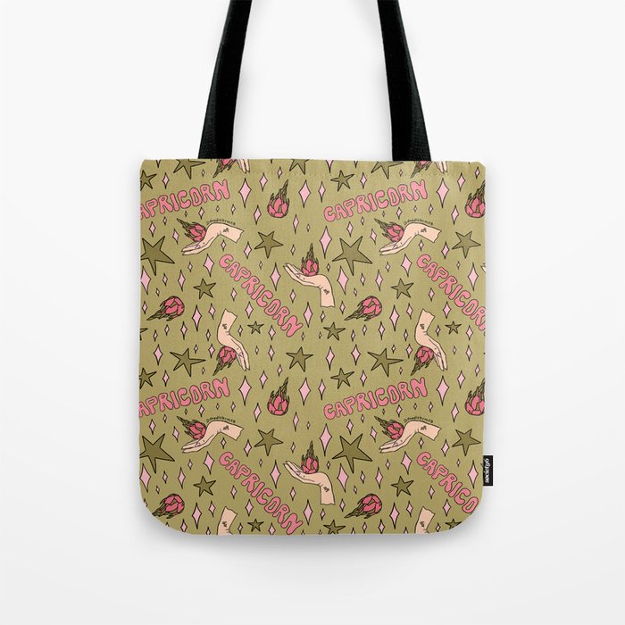 Capricorn Dragon Fruit Print Tote Bag Gallery Image 1