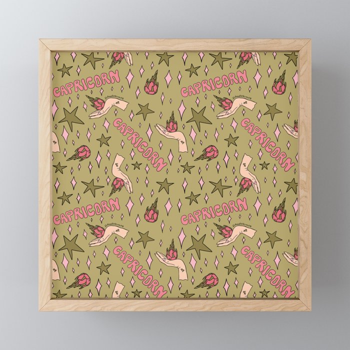 Capricorn Dragon Fruit Print Mini Art Print Gallery Image 1