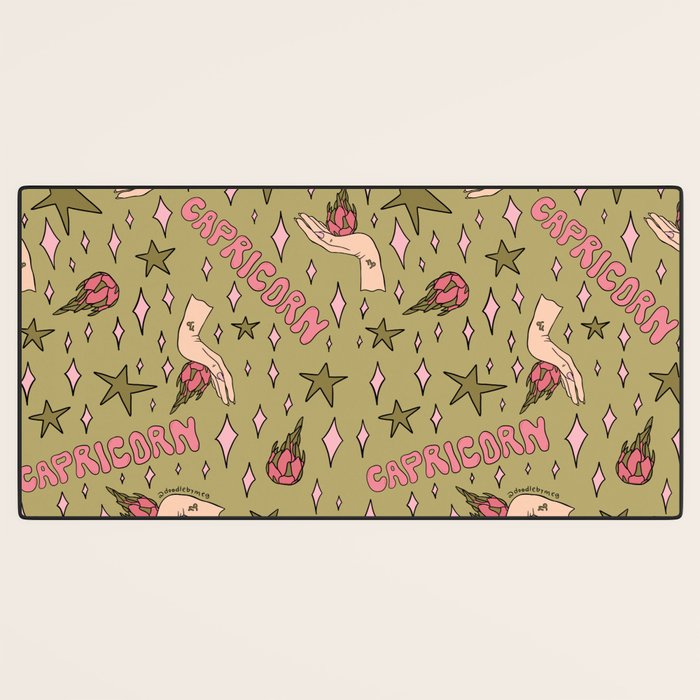 Capricorn Dragon Fruit Print Desk Mat Gallery Image 3