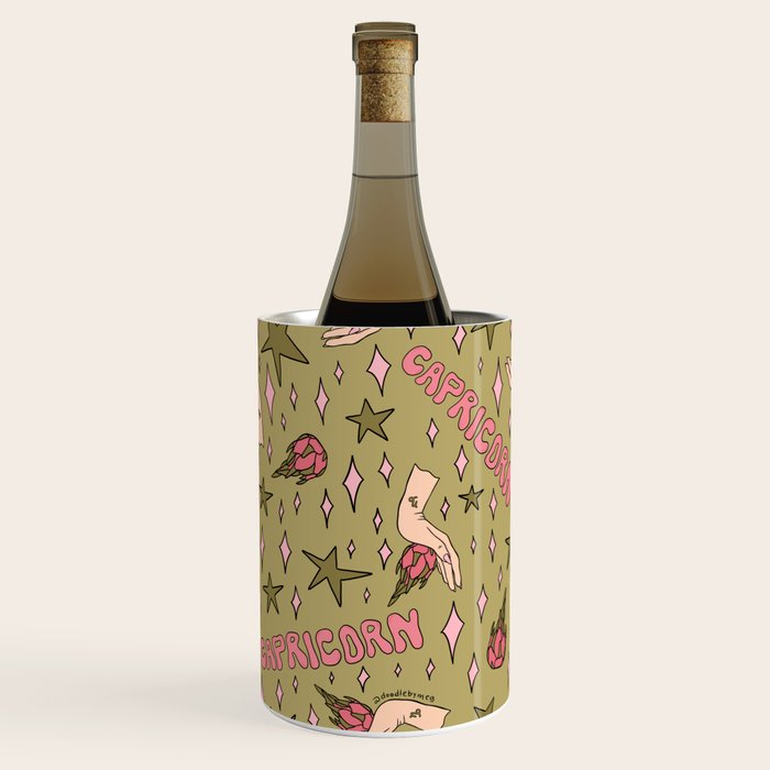 Capricorn Dragon Fruit Print Wine Chiller Gallery Image 2