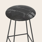 Ice Hockey Stick Patent - Ice Hockey Art - Black Chalkboard Stool Gallery Image 2
