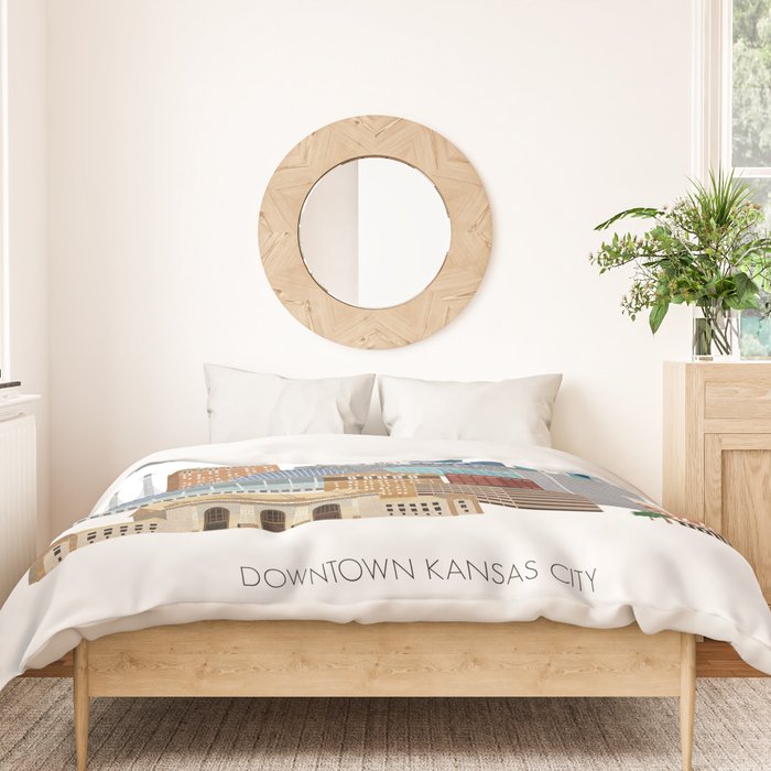 Kansas City Skyline Duvet Cover Gallery Image 3
