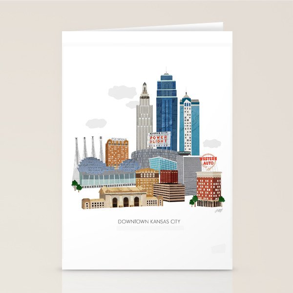 Kansas City Skyline Stationery Card Gallery Image 1