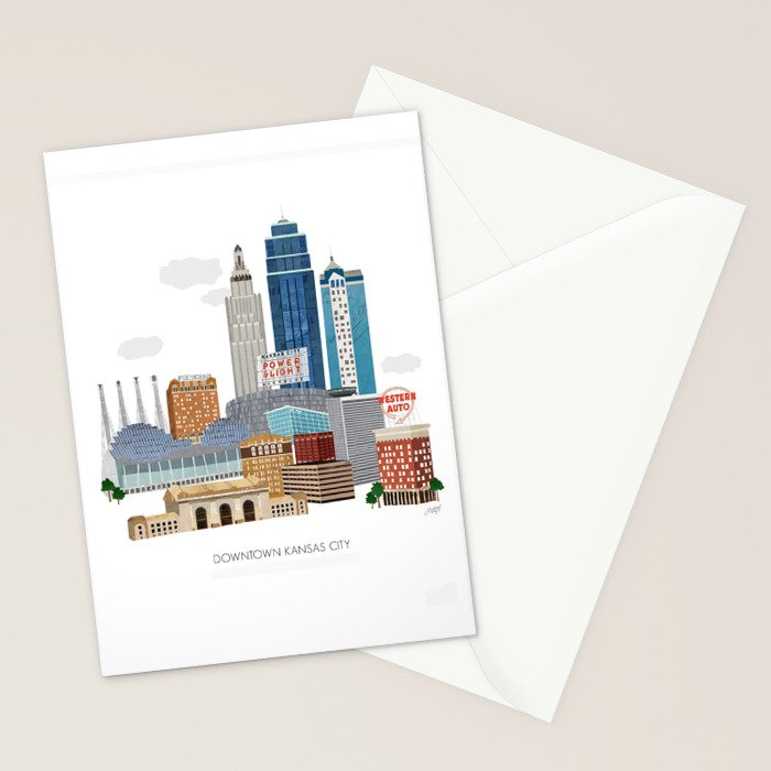 Kansas City Skyline Stationery Card Gallery Image 2