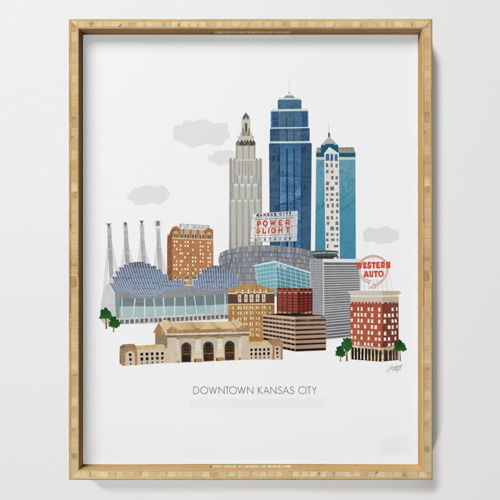 Kansas City Skyline Serving Tray Gallery Image 1