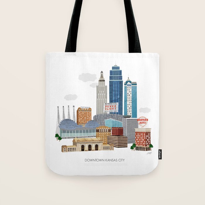 Kansas City Skyline Tote Bag Gallery Image 1