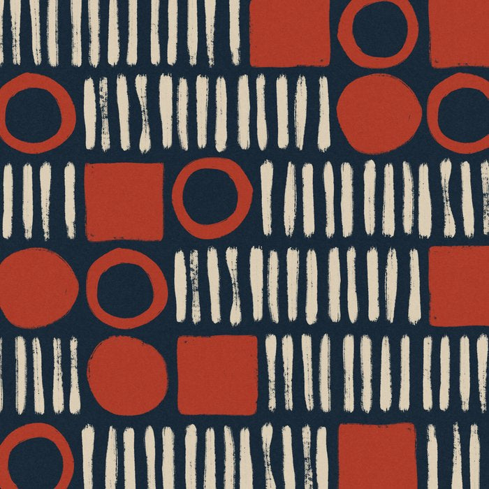 Red & Blue Hand-drawn Pattern #2 Coffee Mug Gallery Image 2