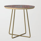 Red & Blue Hand-drawn Pattern #2 Side Table Gallery Image 1