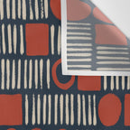 Red & Blue Hand-drawn Pattern #2 Wall Tapestry Gallery Image 3