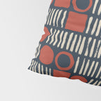 Red & Blue Hand-drawn Pattern #2 Pillow Sham Gallery Image 4