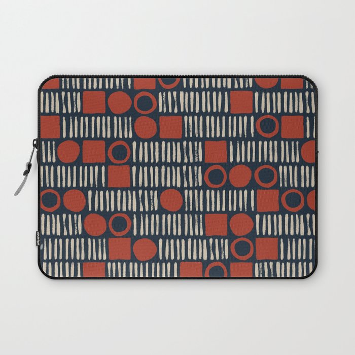 Red & Blue Hand-drawn Pattern #2 Laptop Sleeve Gallery Image 1