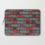 Red & Blue Hand-drawn Pattern #2 Laptop Sleeve Gallery Image 1
