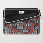 Red & Blue Hand-drawn Pattern #2 Laptop Sleeve Gallery Image 2