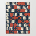 Red & Blue Hand-drawn Pattern #2 Notebook Gallery Image 4