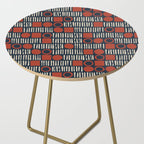 Red & Blue Hand-drawn Pattern #2 Side Table Gallery Image 2