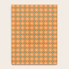 Mid Century Modern Atomic Dots and Stars Retro Pattern in Mossy Sage Olive Green Orange Beige Small Notebook Gallery Image 4