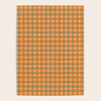 Mid Century Modern Atomic Dots and Stars Retro Pattern in Mossy Sage Olive Green Orange Beige Small Poster Gallery Image 4