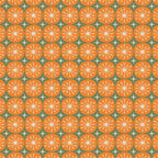 Mid Century Modern Atomic Dots and Stars Retro Pattern in Mossy Sage Olive Green Orange Beige Small Coffee Mug Gallery Image 2
