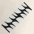 Mid-Century Modern Pattern No.8 - Black and White Yoga Mat Gallery Image 1