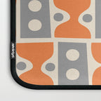 Funky Mid Century Modern Pattern 694 Orange and Gray Laptop Sleeve Gallery Image 3