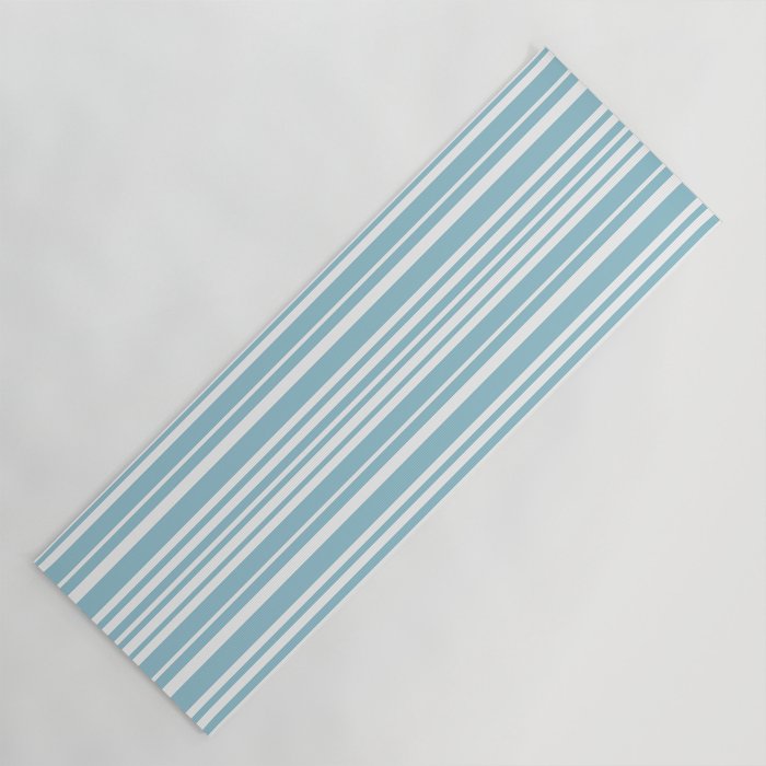 Classic Stripes XXXV - Sky Blue Yoga Mat Gallery Image 1
