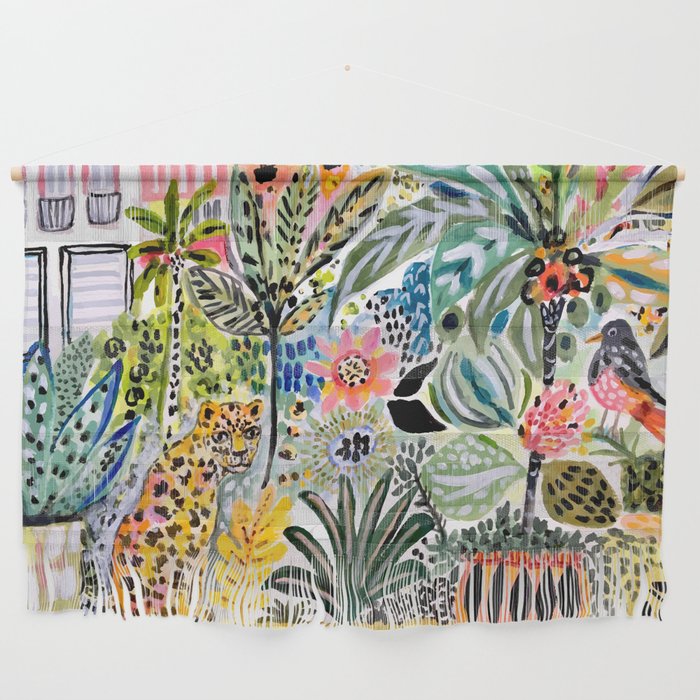 Karen Fields Tiger in the City Wall Hanging