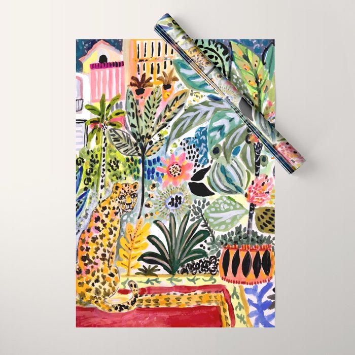 Karen Fields Tiger in the City Wrapping Paper