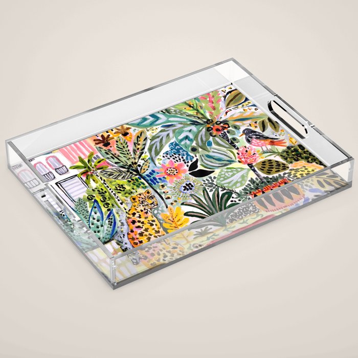 Karen Fields Tiger in the City Acrylic Tray Gallery Image 1