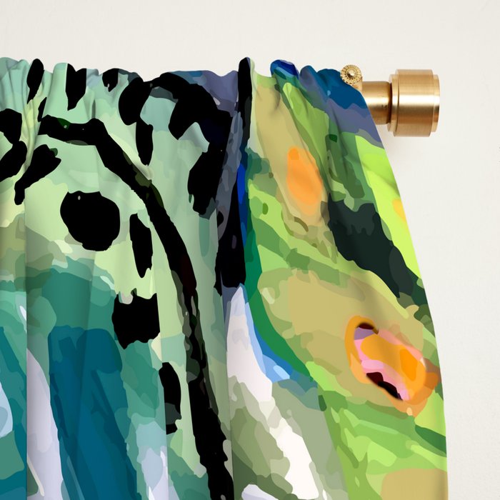 Karen Fields Tiger in the City Window Curtain Gallery Image 2