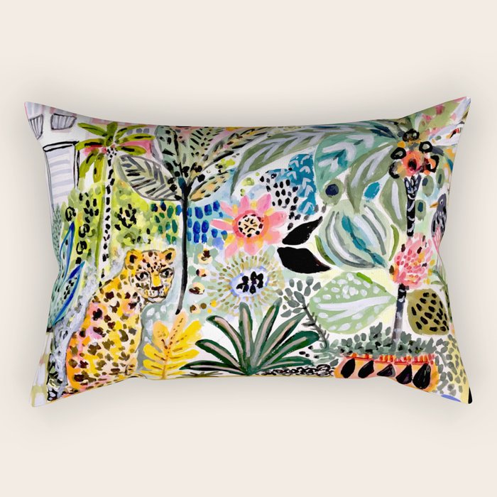 Karen Fields Tiger in the City Rectangular Pillow Gallery Image 1
