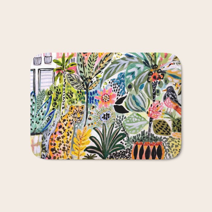 Karen Fields Tiger in the City Bath Mat Gallery Image 1