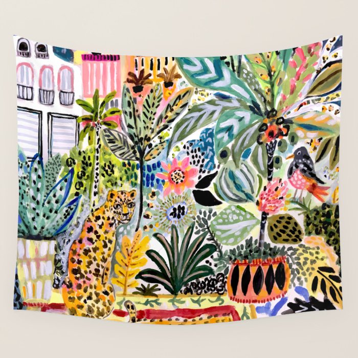 Karen Fields Tiger in the City Wall Tapestry Gallery Image 4