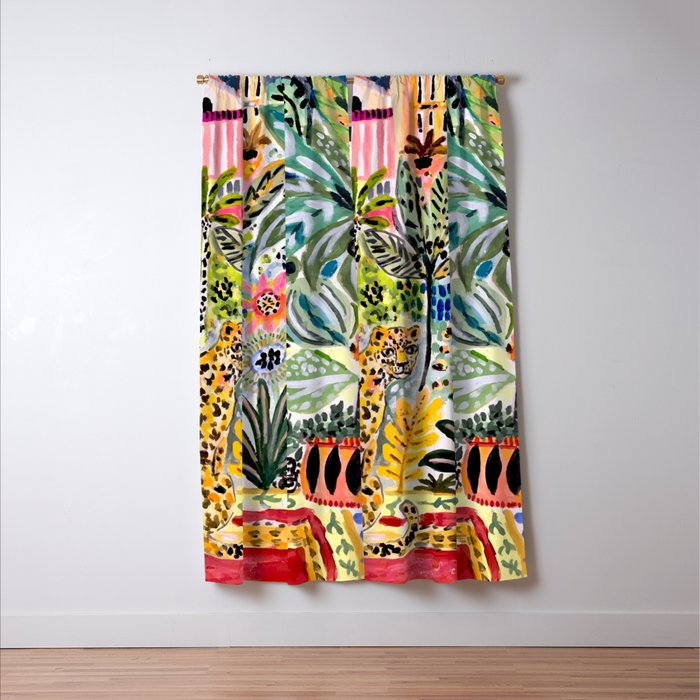 Karen Fields Tiger in the City Window Curtain Gallery Image 3