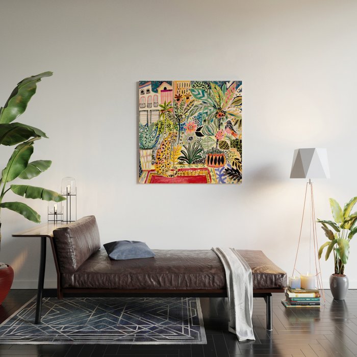 Karen Fields Tiger in the City Wood Wall Art Gallery Image 2