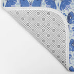 Vintage Blue Moths Bath Mat Gallery Image 2