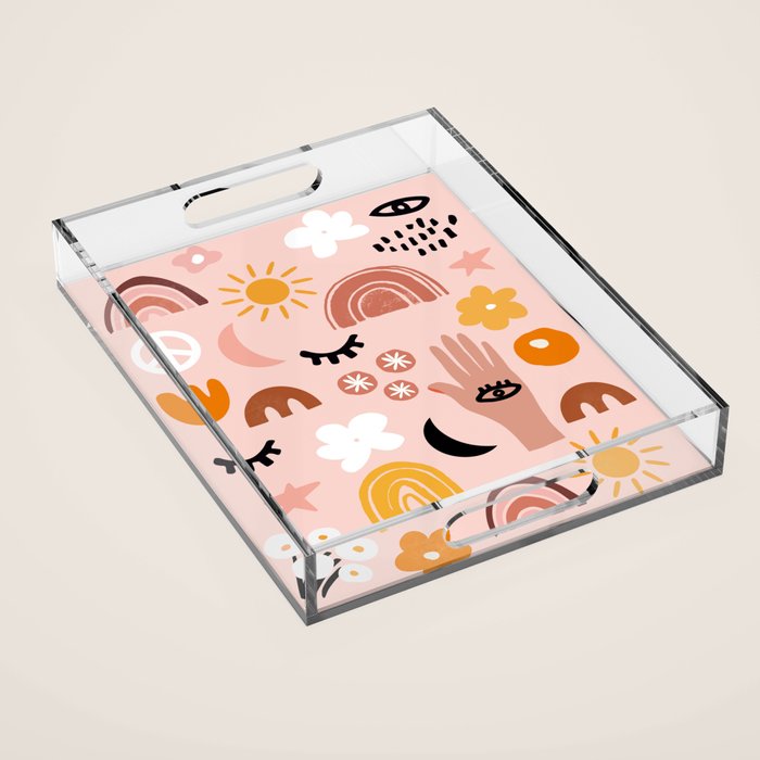 Boho mystic Acrylic Tray Gallery Image 1