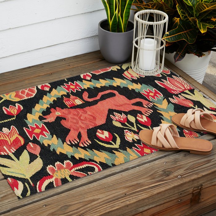 Agedyna Swedish Skåne Province Carriage Cushion Print Outdoor Rug Gallery Image 2